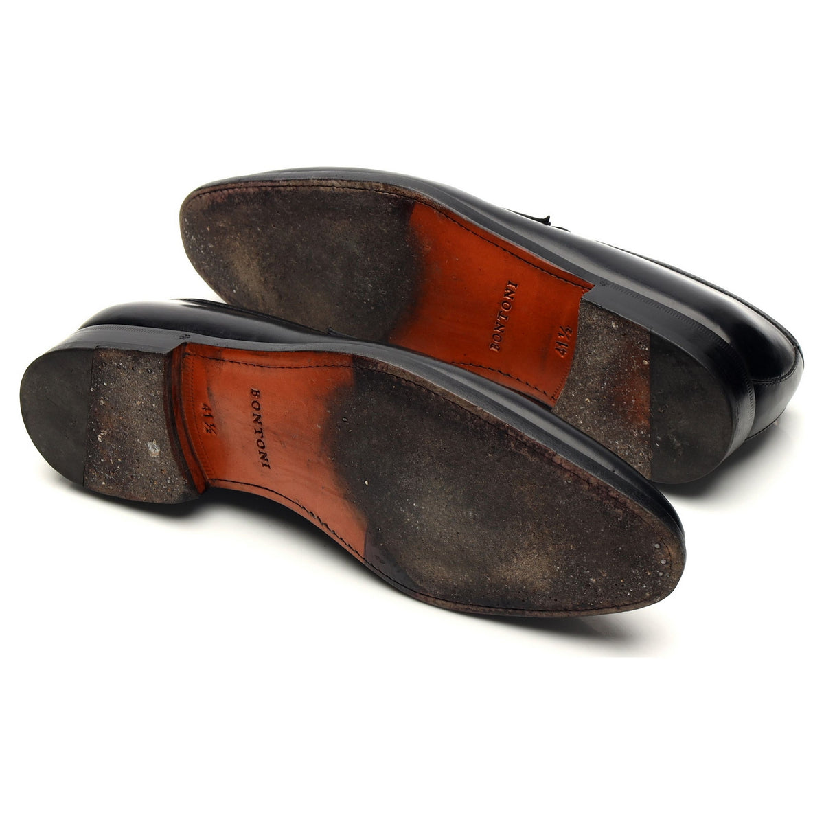 &#39;Principe&#39; Black Leather Loafers UK 7.5 EU 41.5