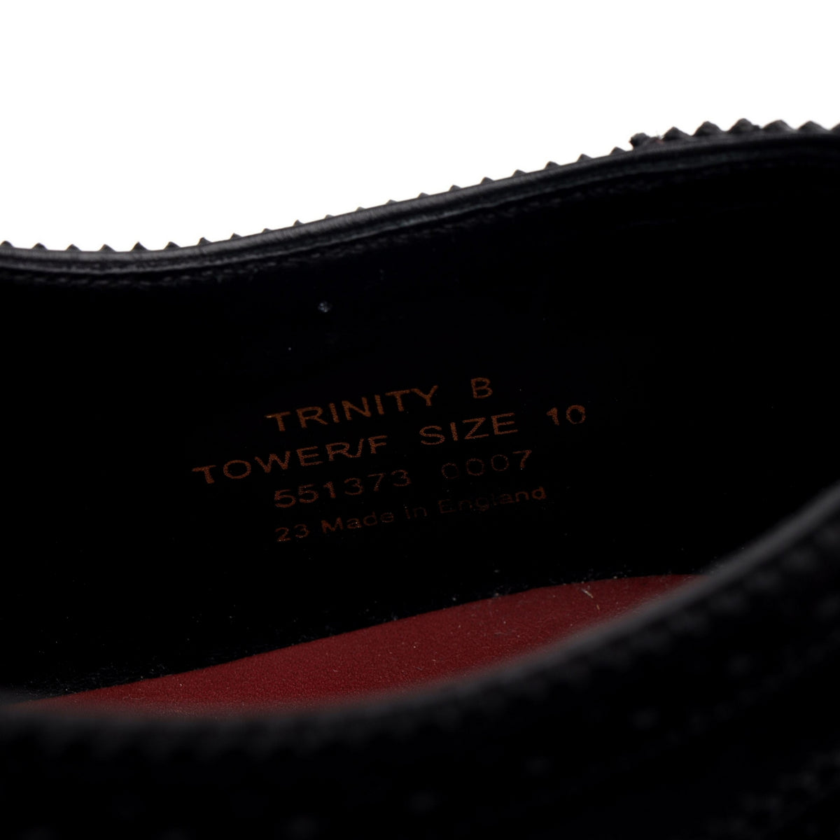 1880 Export Grade &#39;Trinity&#39; Black Leather Oxford Brogues UK 10 F