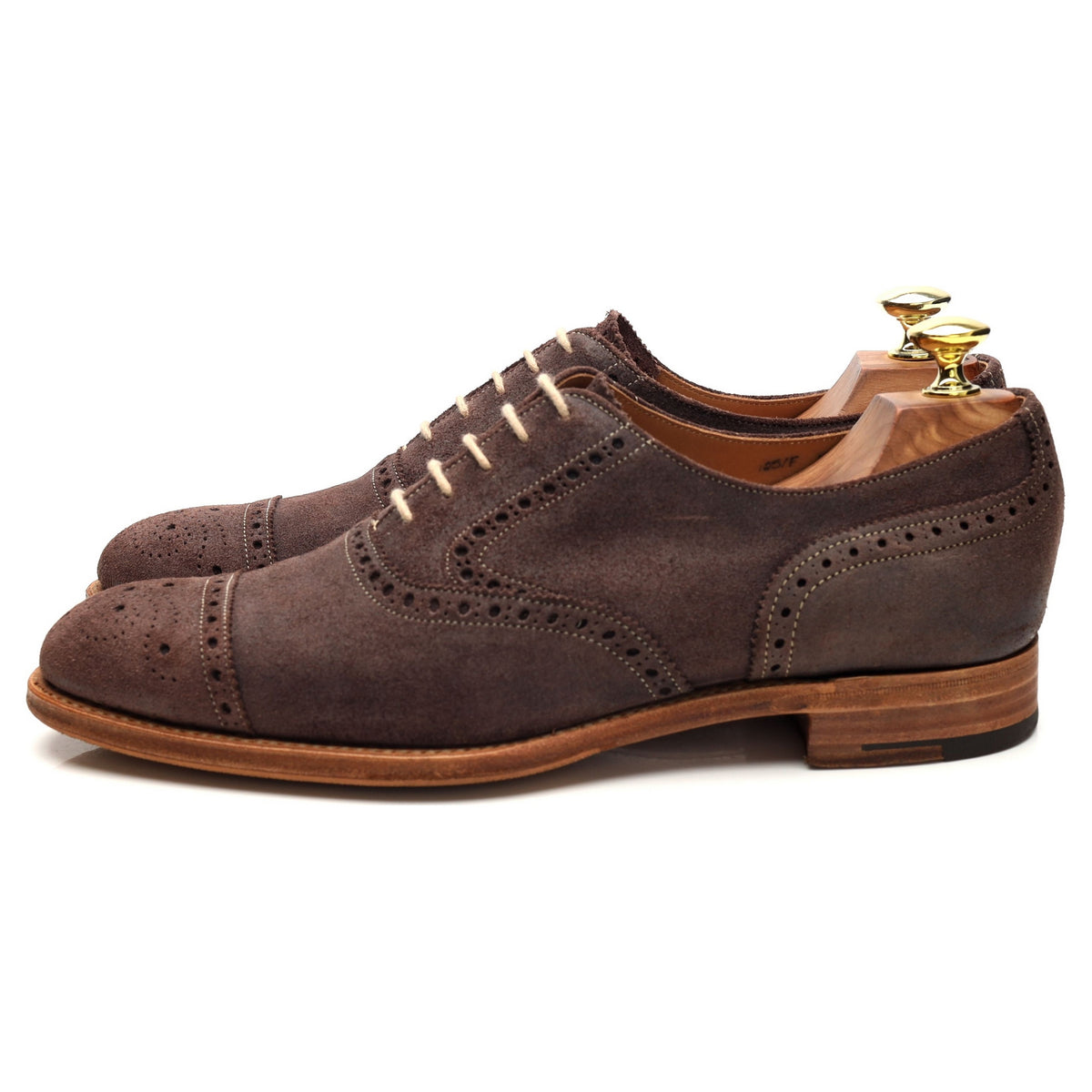 &#39;Sidney&#39; Brown Suede Unlined Oxford Brogues UK 7 F
