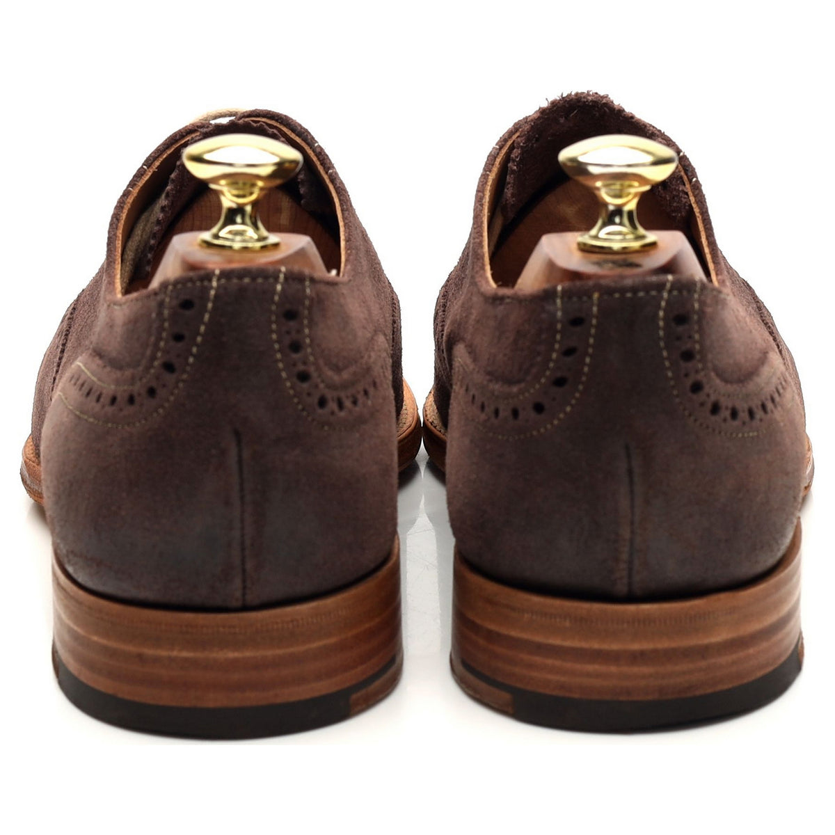 &#39;Sidney&#39; Brown Suede Unlined Oxford Brogues UK 7 F