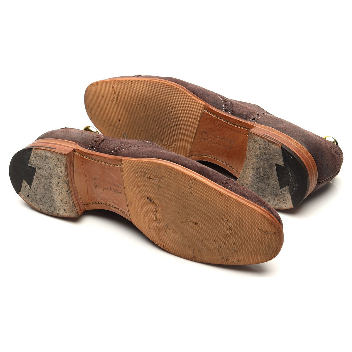 &#39;Sidney&#39; Brown Suede Unlined Oxford Brogues UK 7 F
