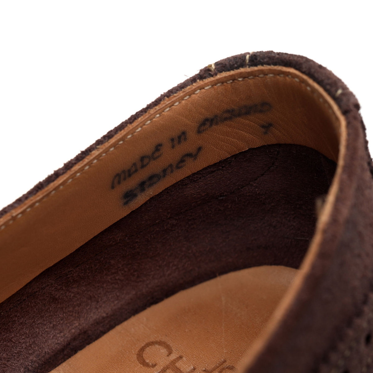 &#39;Sidney&#39; Brown Suede Unlined Oxford Brogues UK 7 F