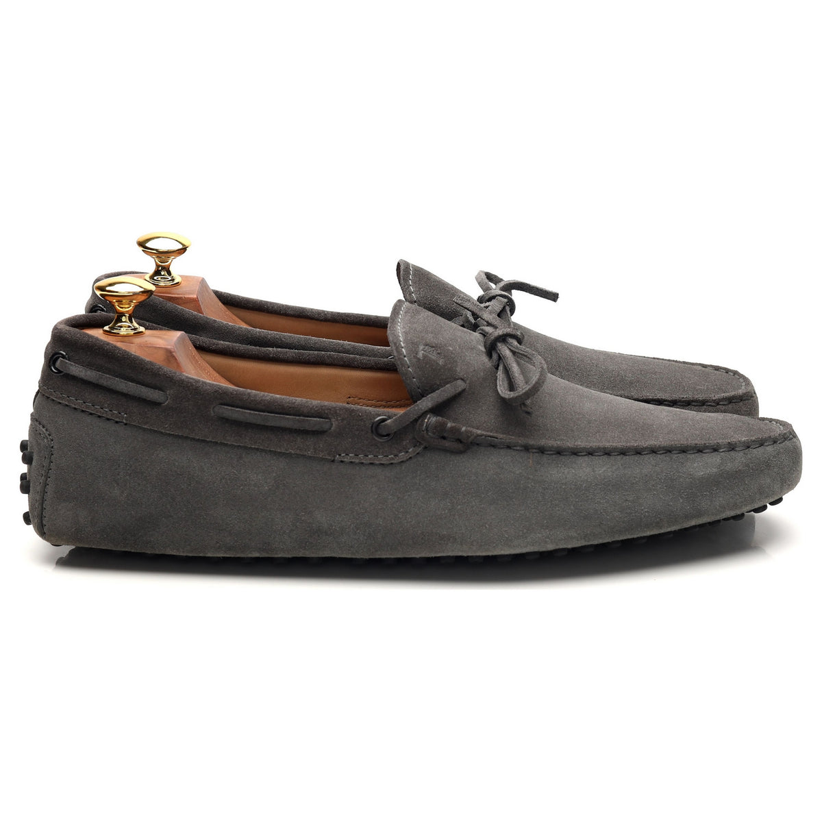 Gommino Grey Suede Driving Loafers UK 10