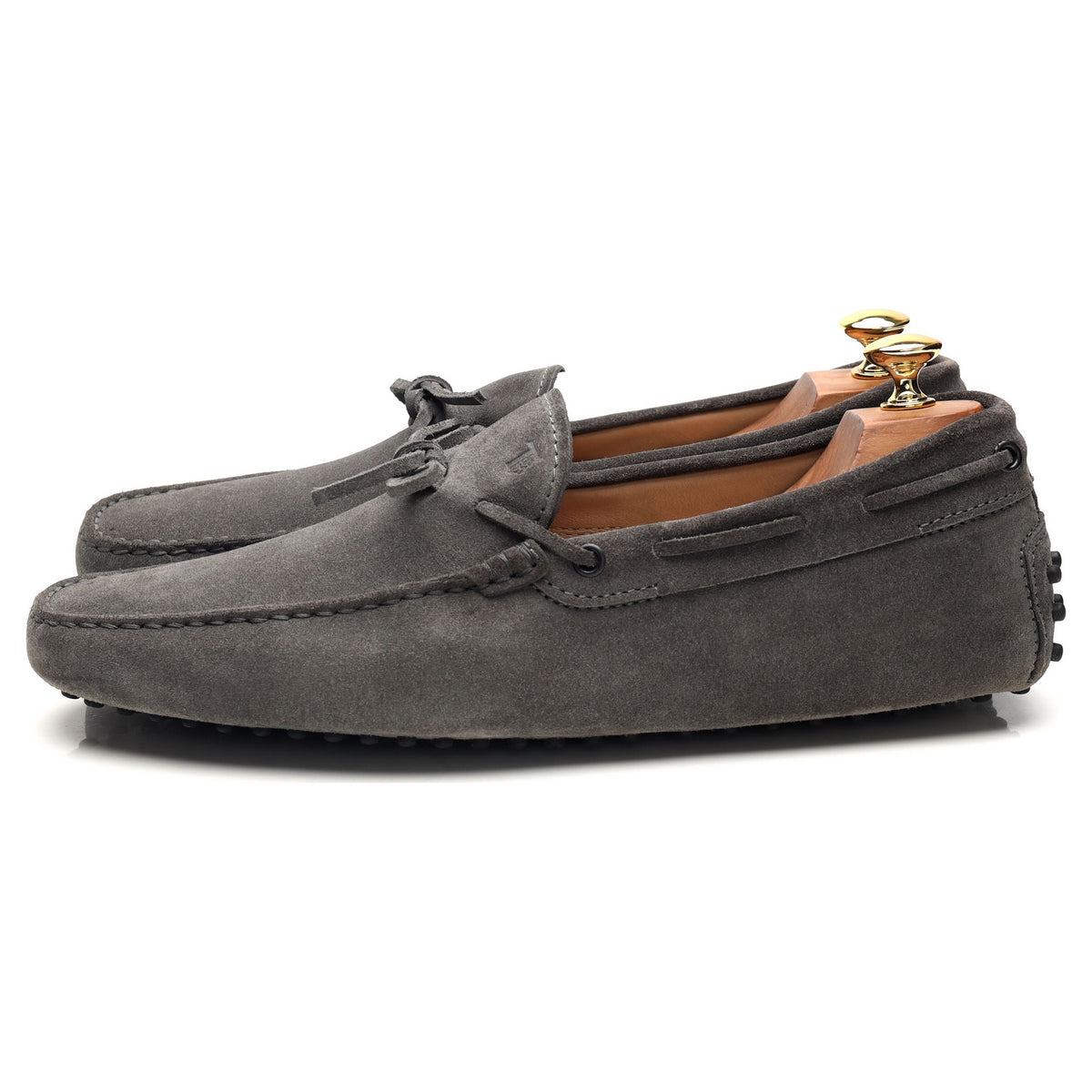 Gommino Grey Suede Driving Loafers UK 10