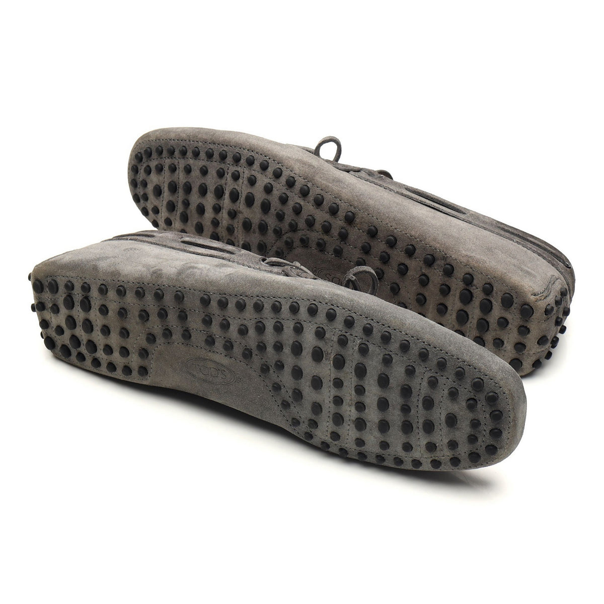 Gommino Grey Suede Driving Loafers UK 10