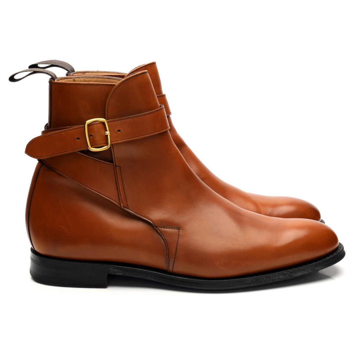 &#39;Bletsoe&#39; Tan Brown Leather Jodhpur Boots UK 7 G