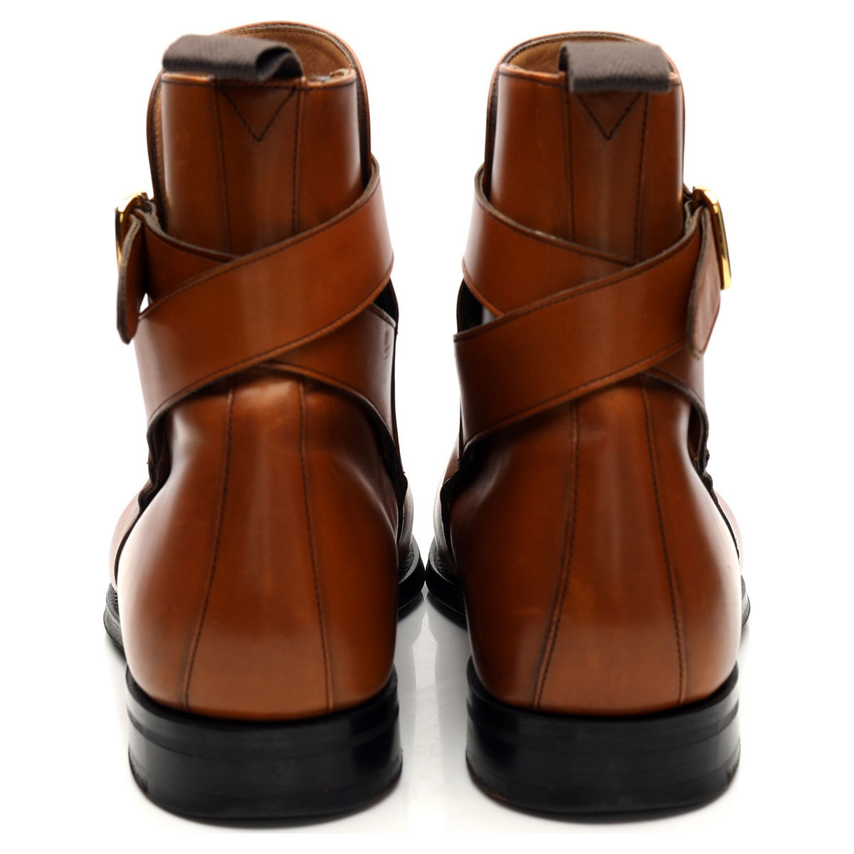 &#39;Bletsoe&#39; Tan Brown Leather Jodhpur Boots UK 7 G