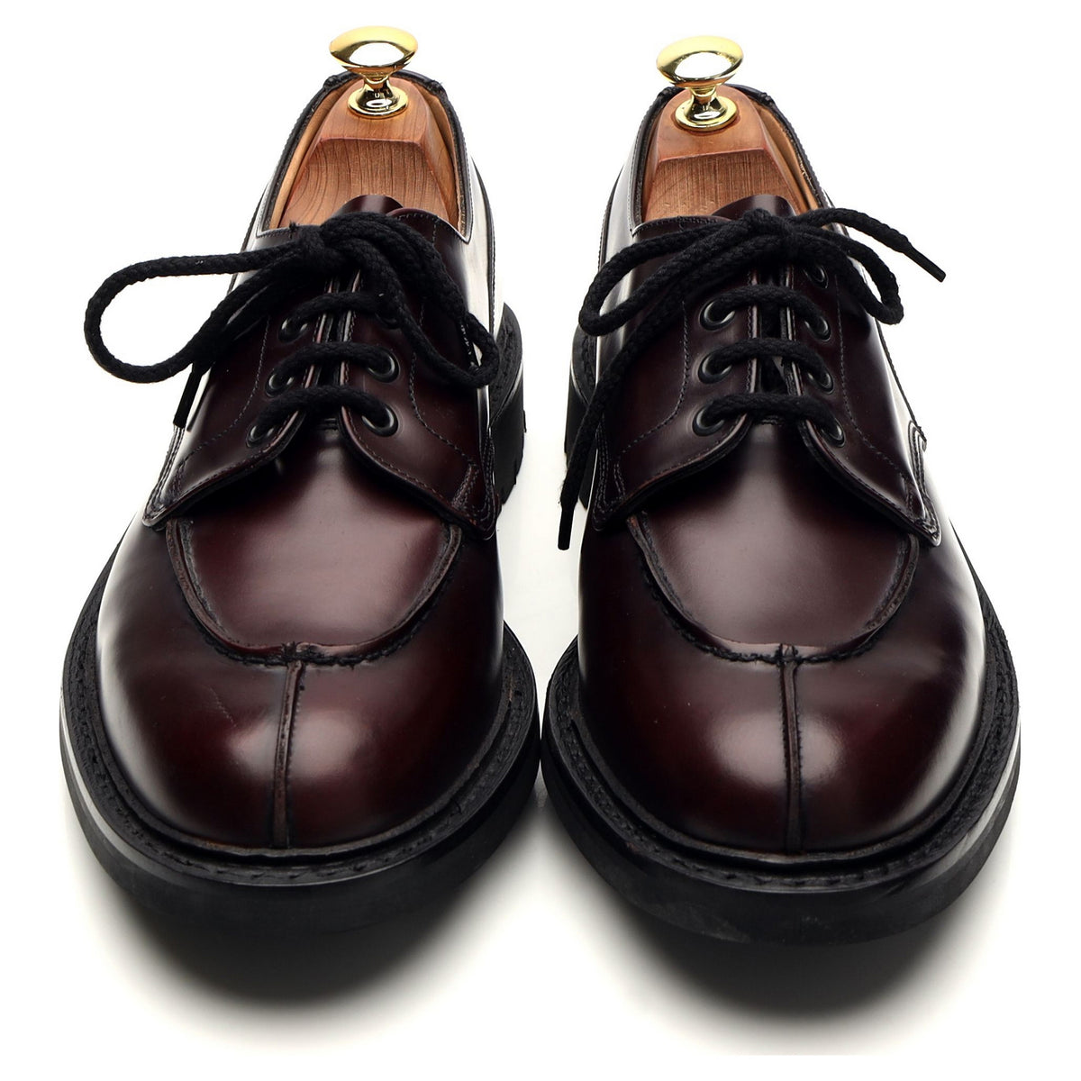 &#39;Elland&#39; Burgundy Cordovan Leather Split Toe Derby UK 8.5 G