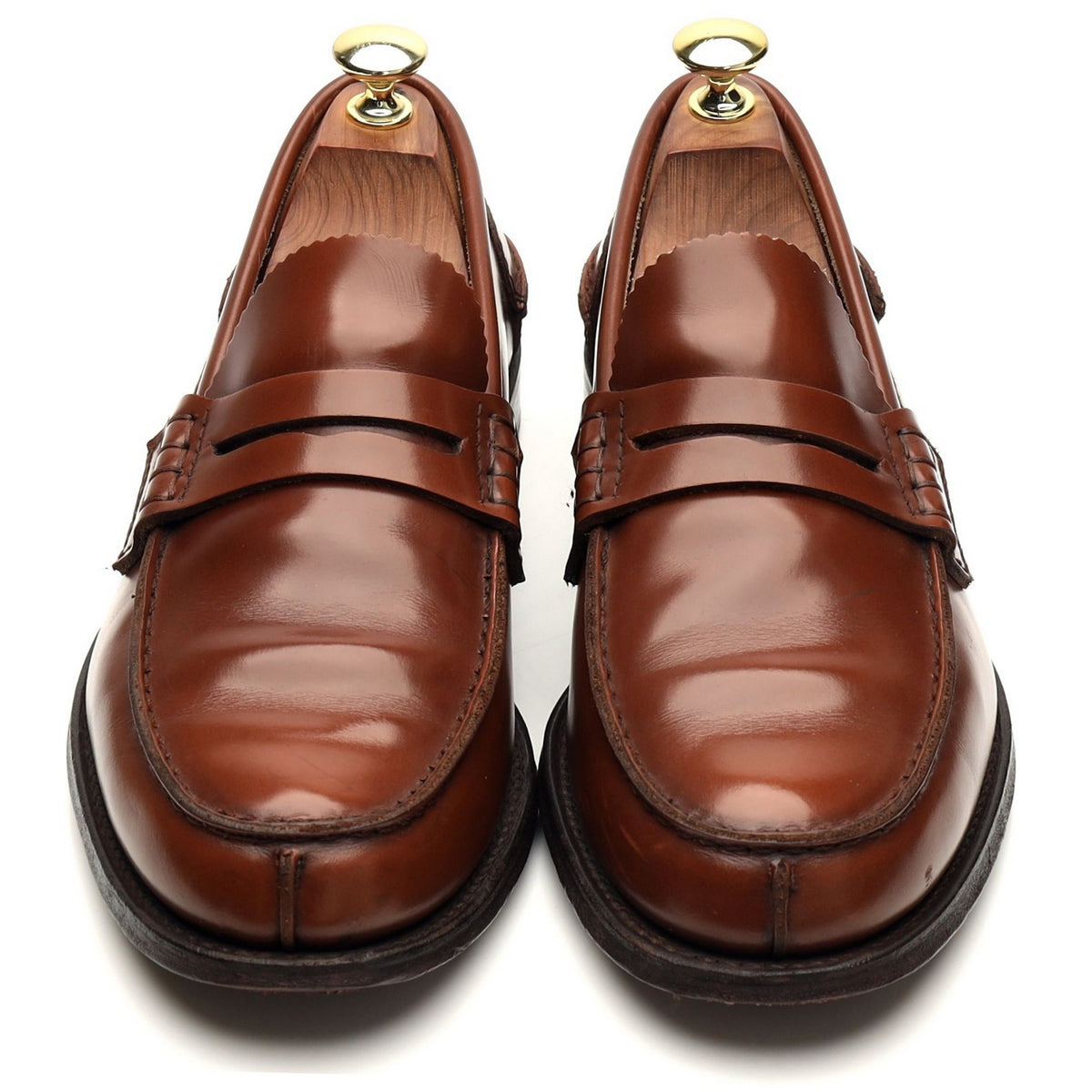 &#39;Tunbridge&#39; Brown Leather Loafers UK 7.5 F