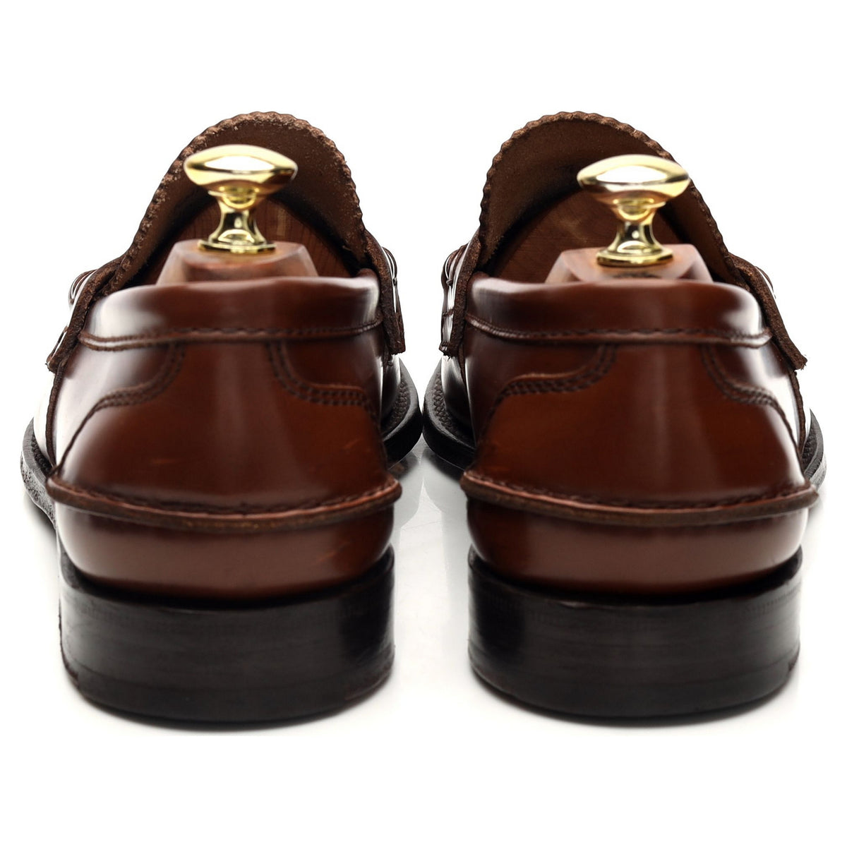 &#39;Tunbridge&#39; Brown Leather Loafers UK 7.5 F