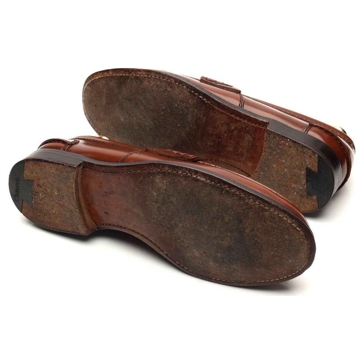 &#39;Tunbridge&#39; Brown Leather Loafers UK 7.5 F