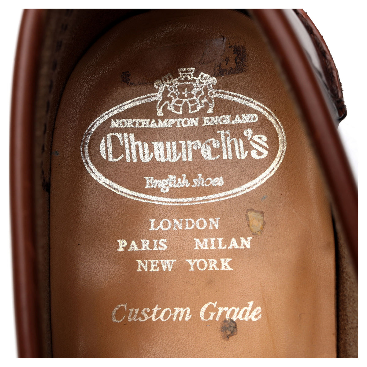 &#39;Tunbridge&#39; Brown Leather Loafers UK 7.5 F