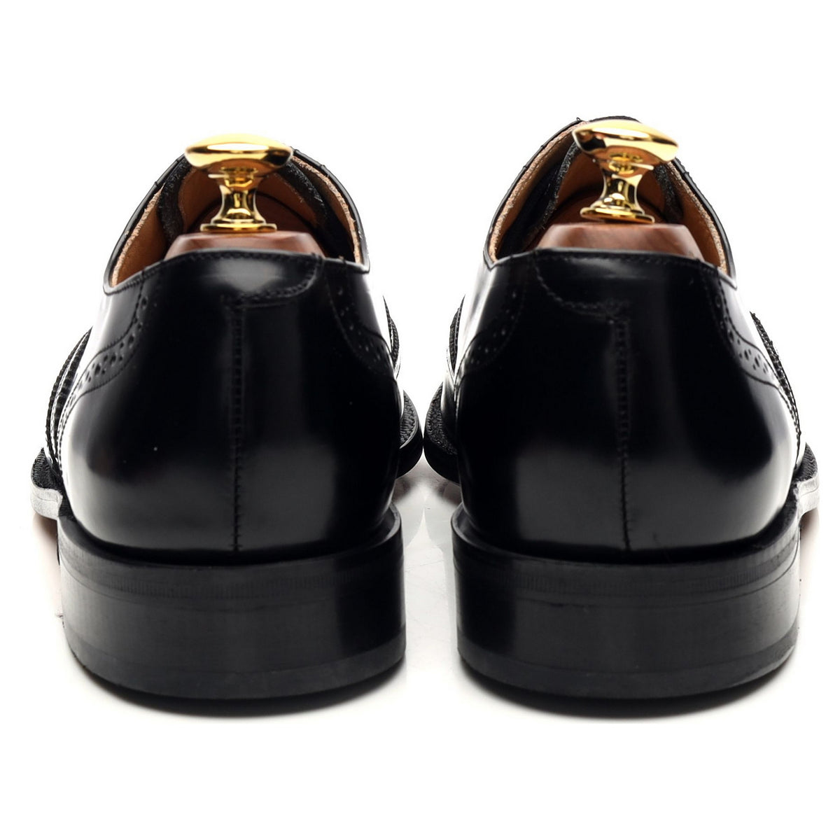 &#39;Albert&#39; Black Leather Oxford Brogues UK 6 G