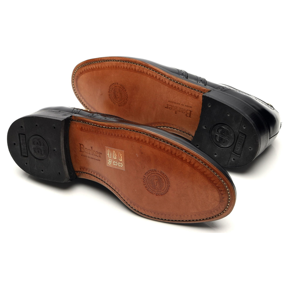 &#39;Albert&#39; Black Leather Oxford Brogues UK 6 G