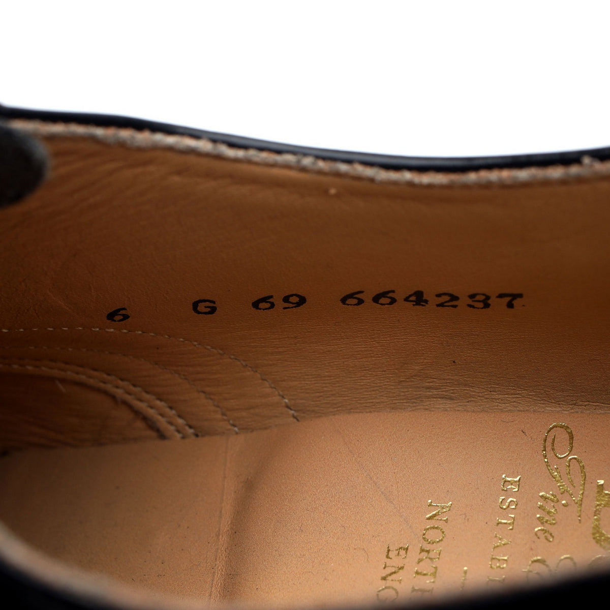 &#39;Albert&#39; Black Leather Oxford Brogues UK 6 G