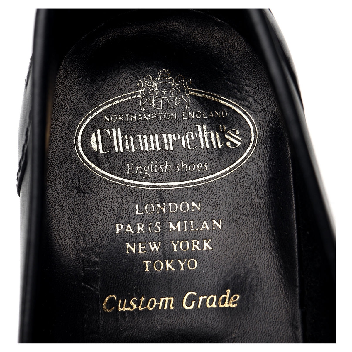Black Leather Loafers UK 8 F