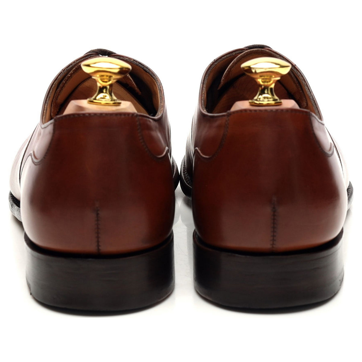 &#39;Oborne&#39; Tan Brown Leather Oxford UK 7.5 F