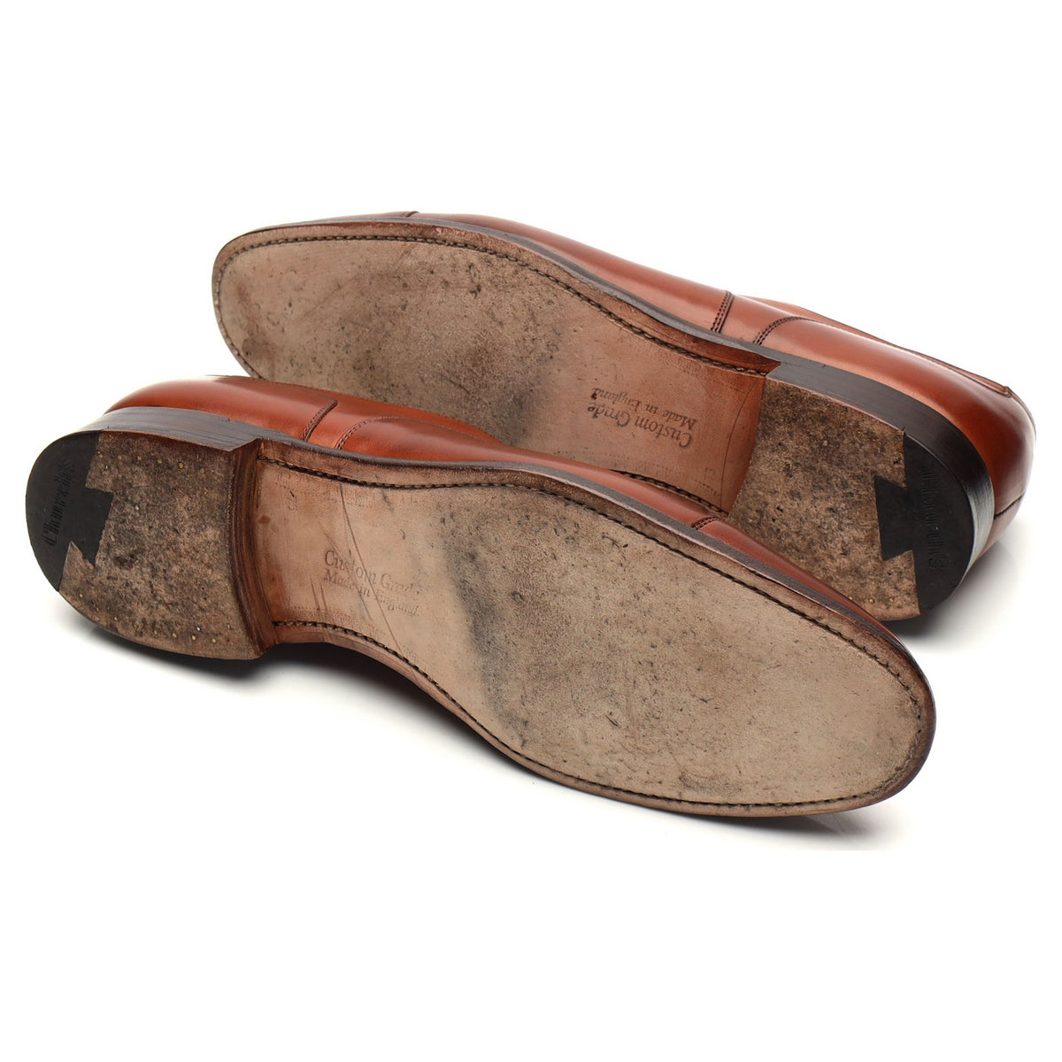 &#39;Oborne&#39; Tan Brown Leather Oxford UK 7.5 F