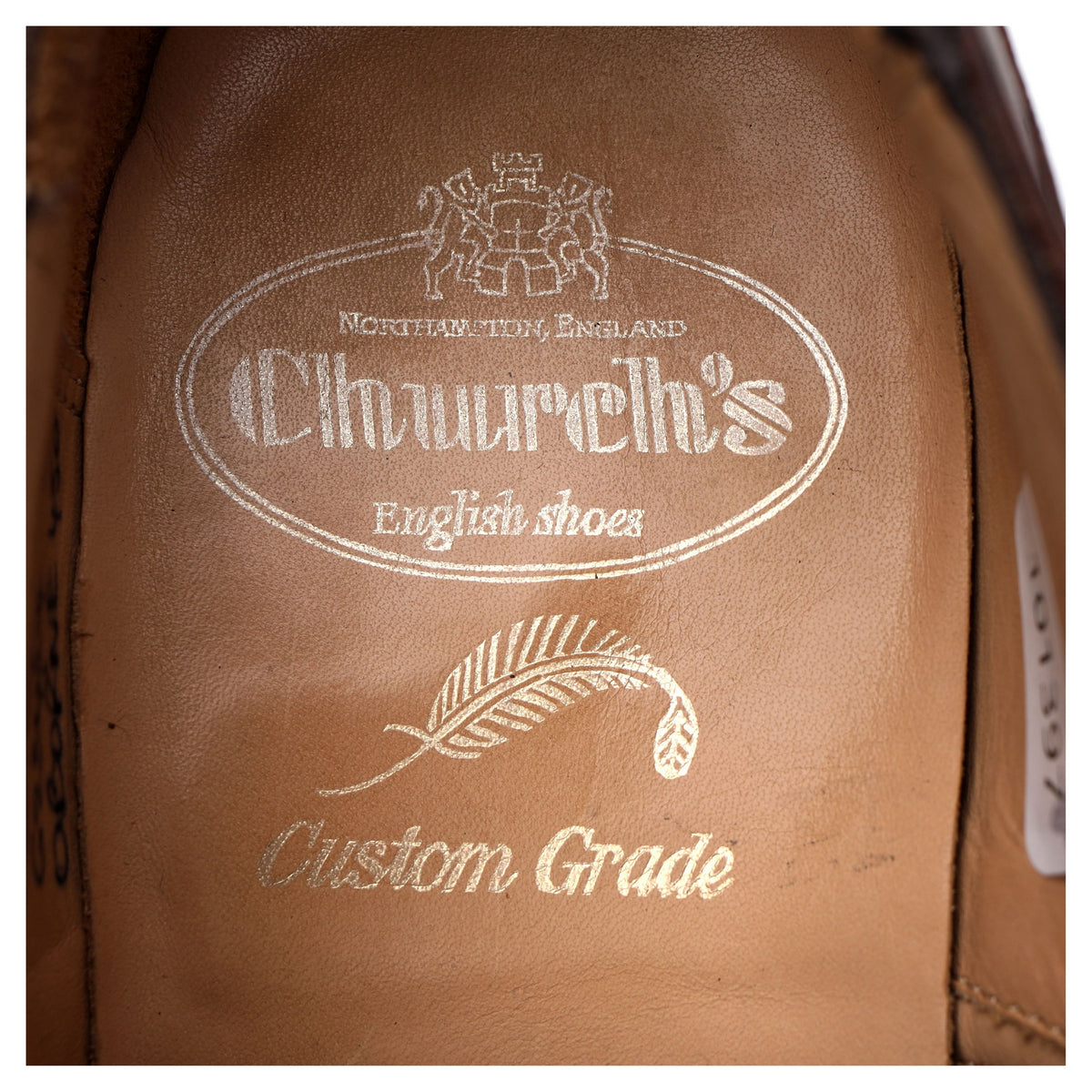 &#39;Oborne&#39; Tan Brown Leather Oxford UK 7.5 F
