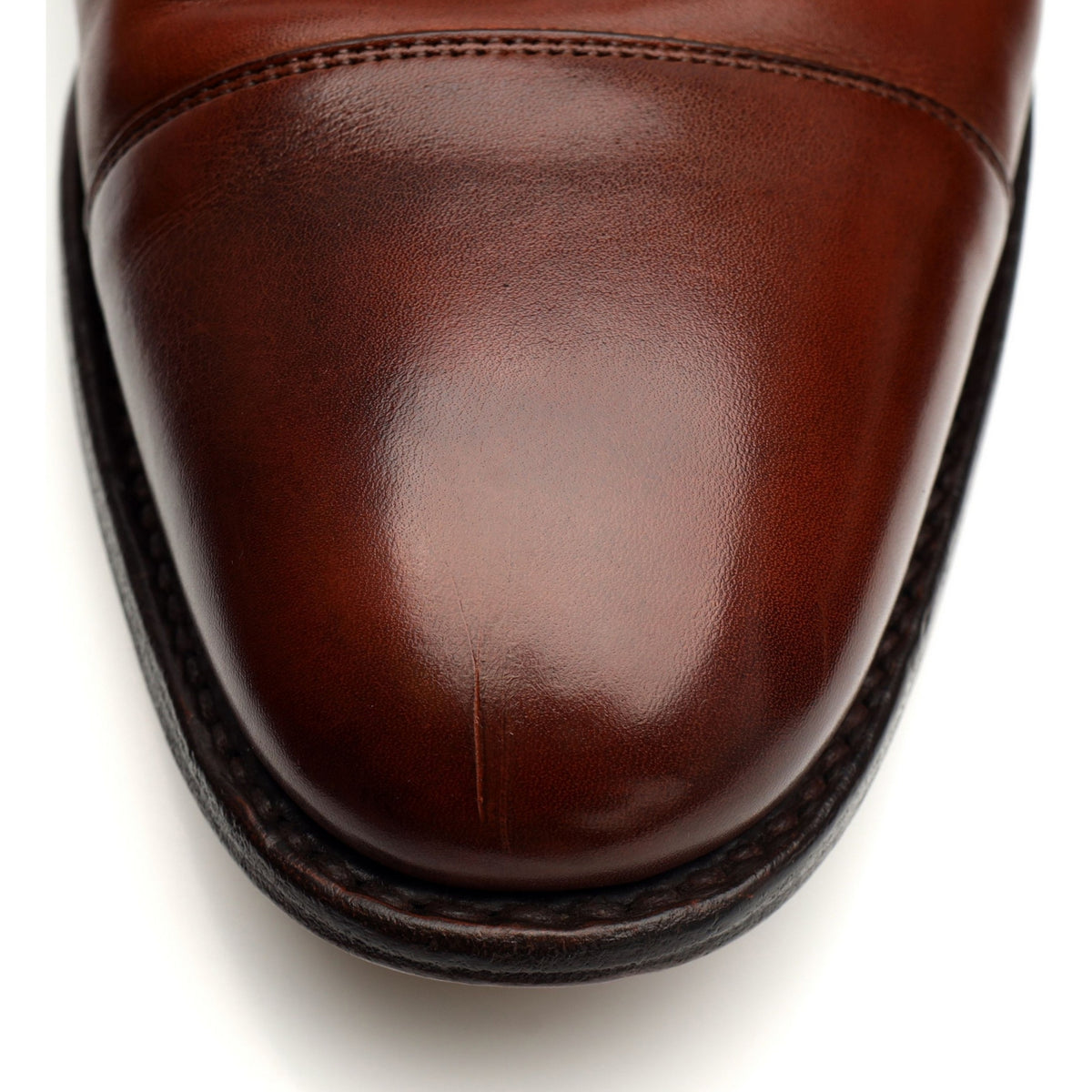 &#39;Oborne&#39; Tan Brown Leather Oxford UK 7.5 F