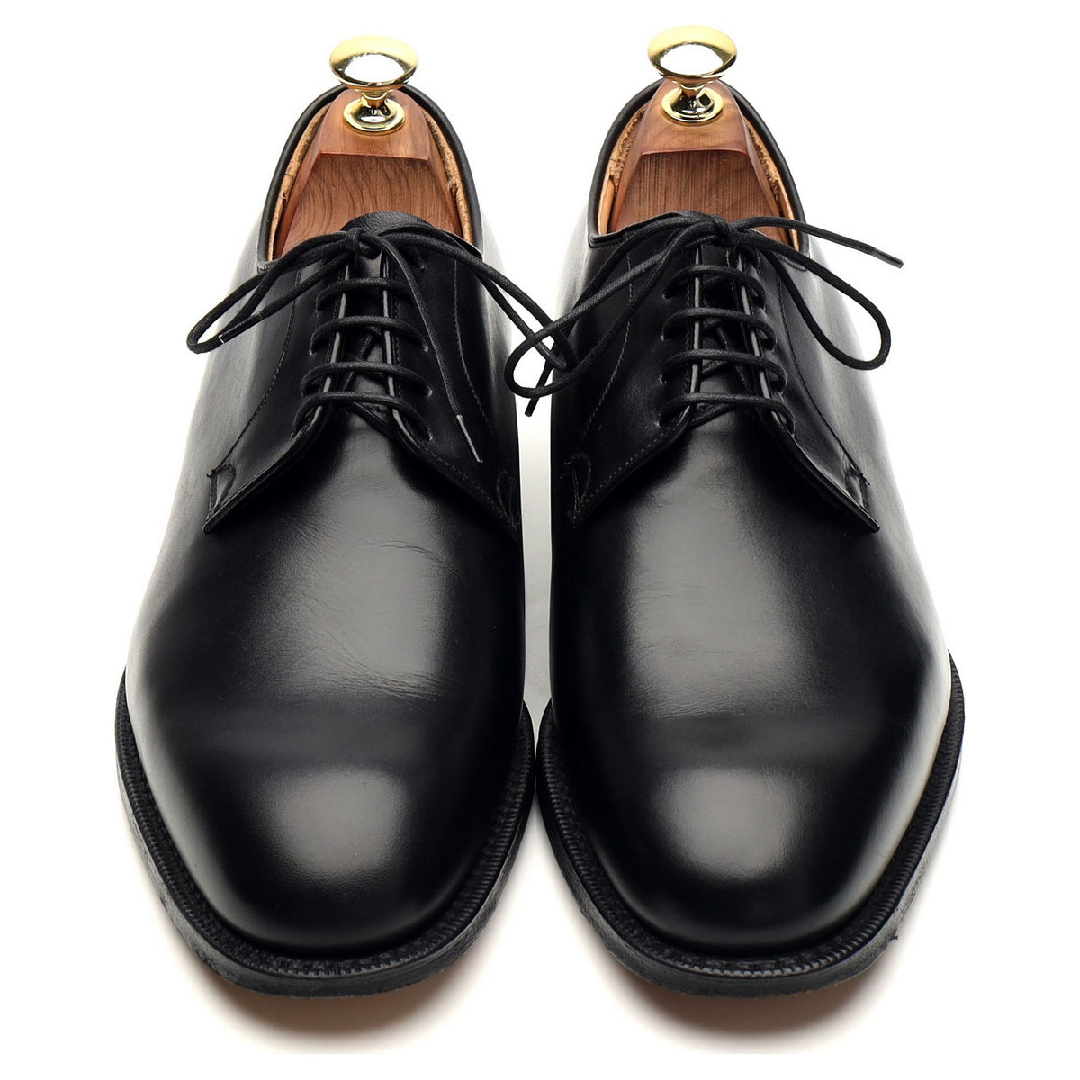 &#39;Stratton&#39; Black Leather Derby UK 7.5 G