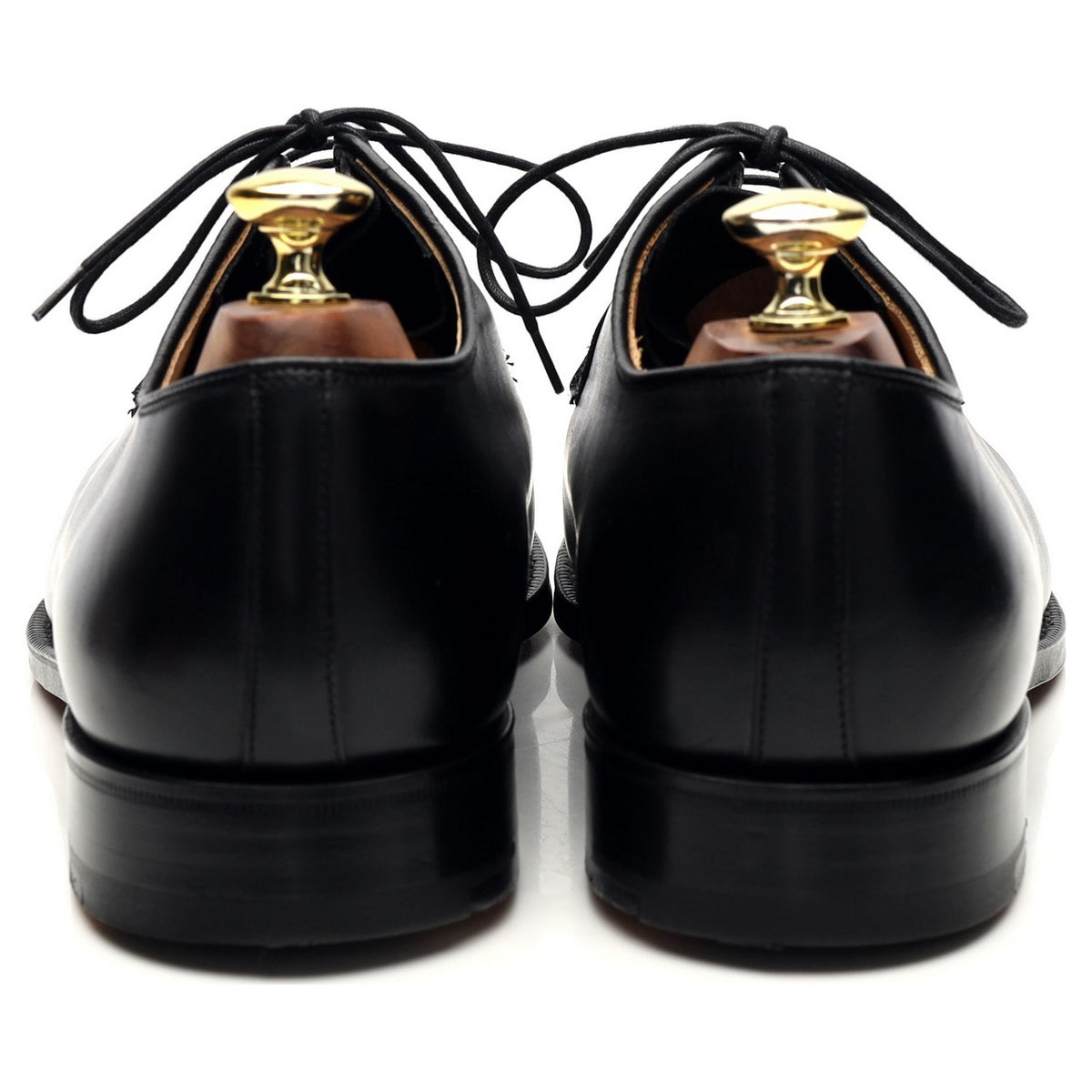 &#39;Stratton&#39; Black Leather Derby UK 7.5 G