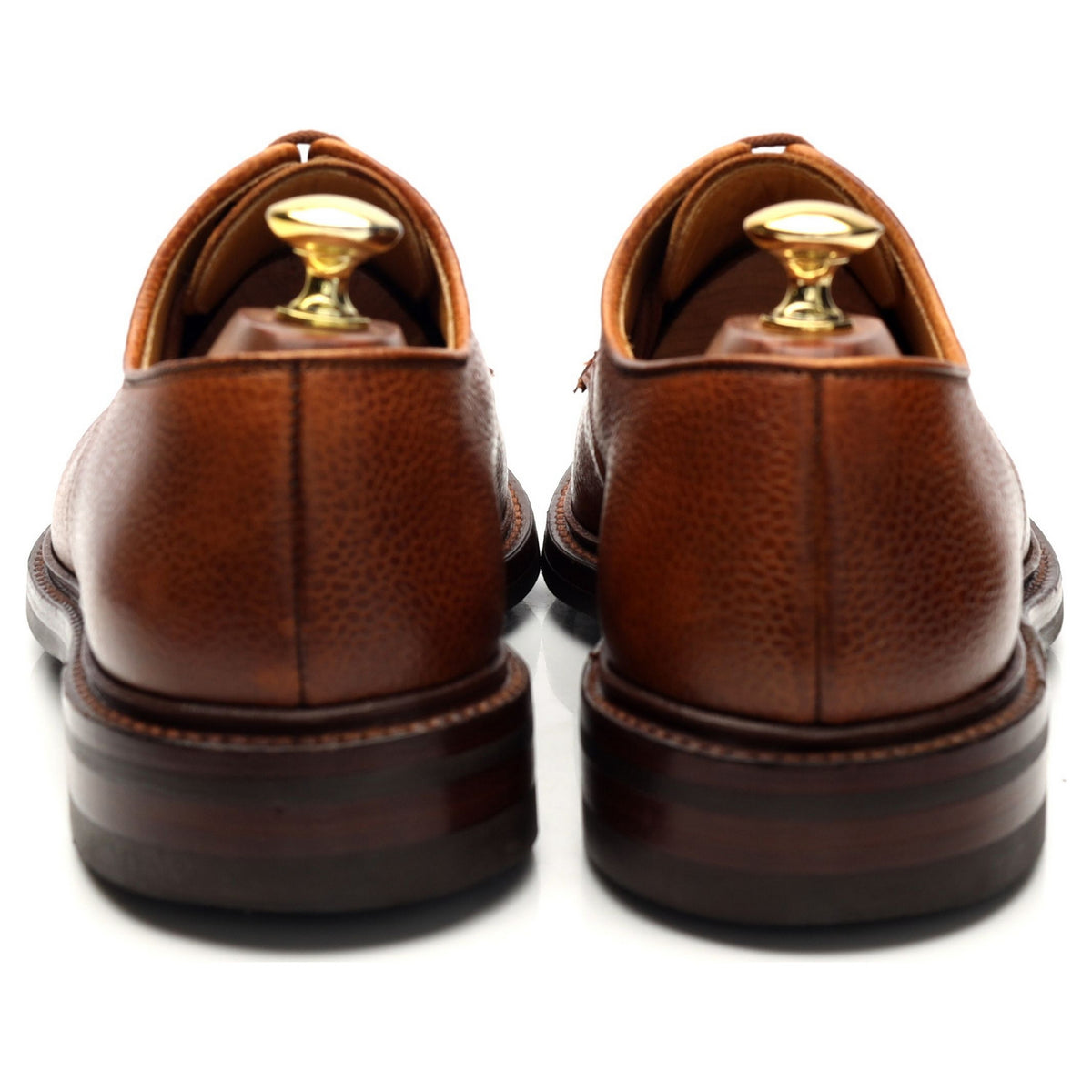 &#39;Grasmere&#39; Tan Brown Grain Leather Derby UK 8 E