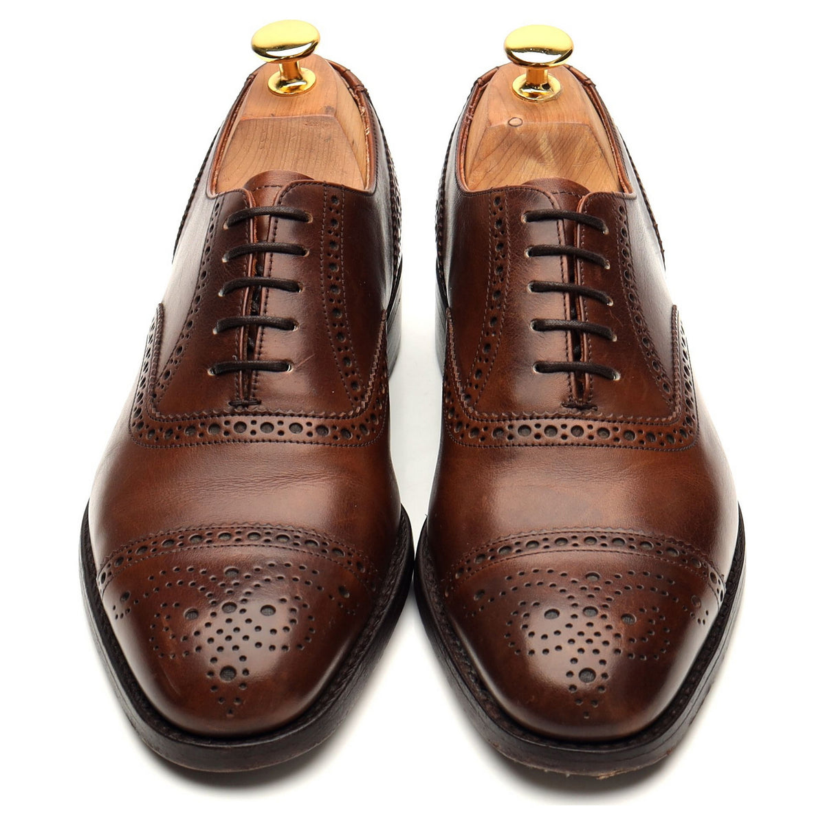 Herring &#39;Lambeth II&#39; Brown Leather Oxford Brogues UK 5 F