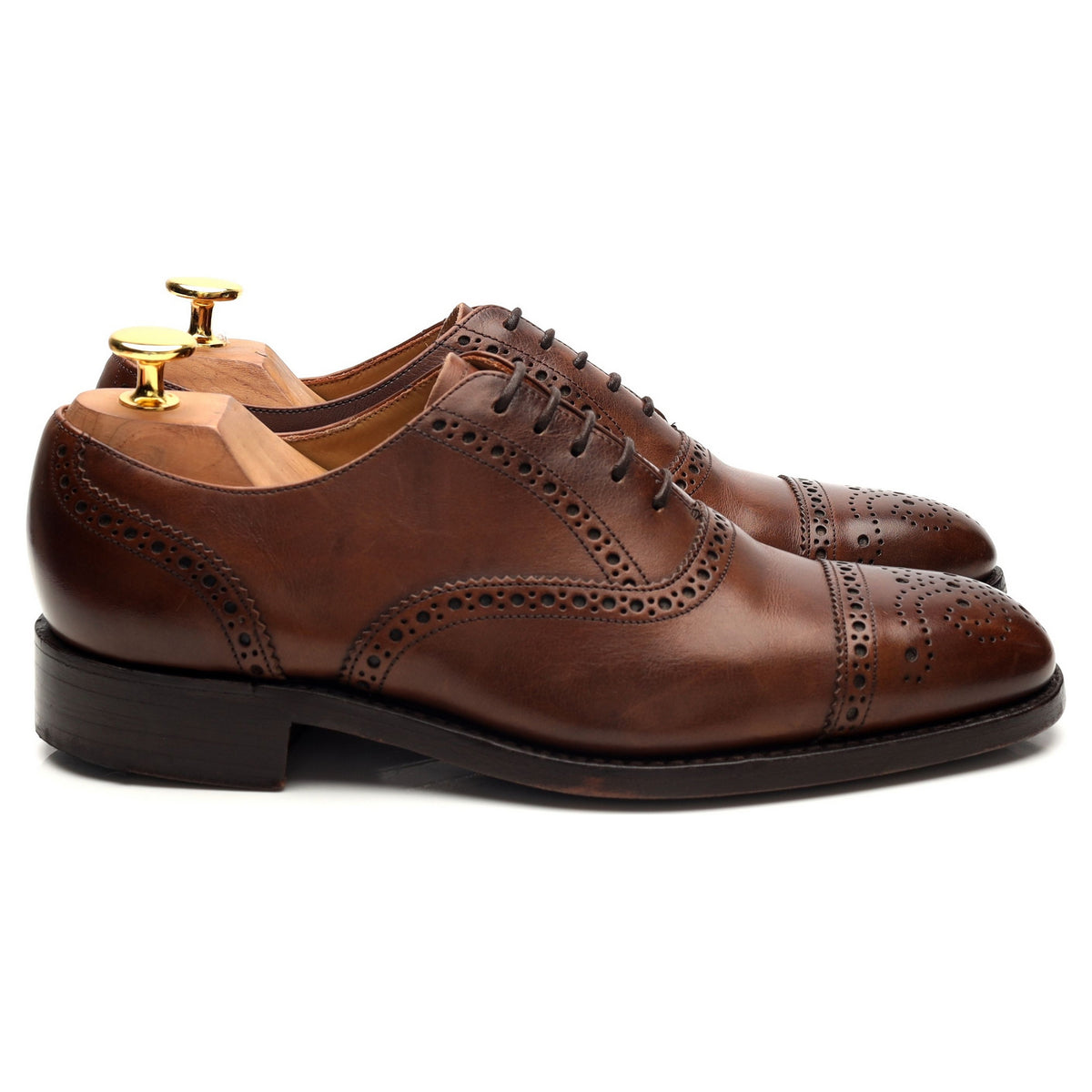 Herring &#39;Lambeth II&#39; Brown Leather Oxford Brogues UK 5 F