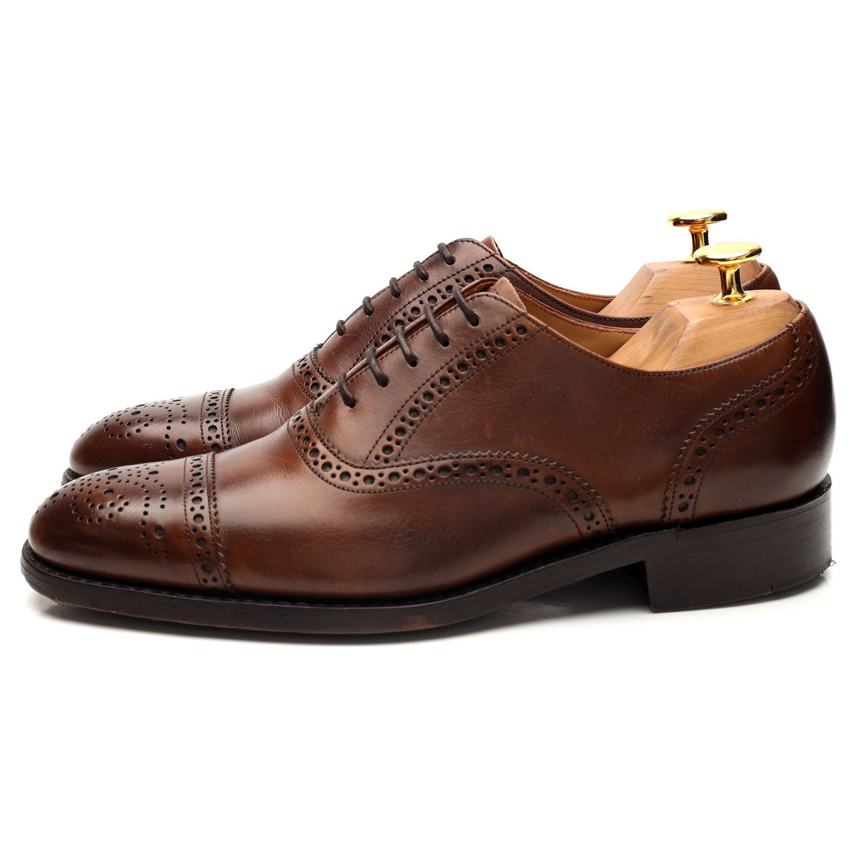 Herring &#39;Lambeth II&#39; Brown Leather Oxford Brogues UK 5 F
