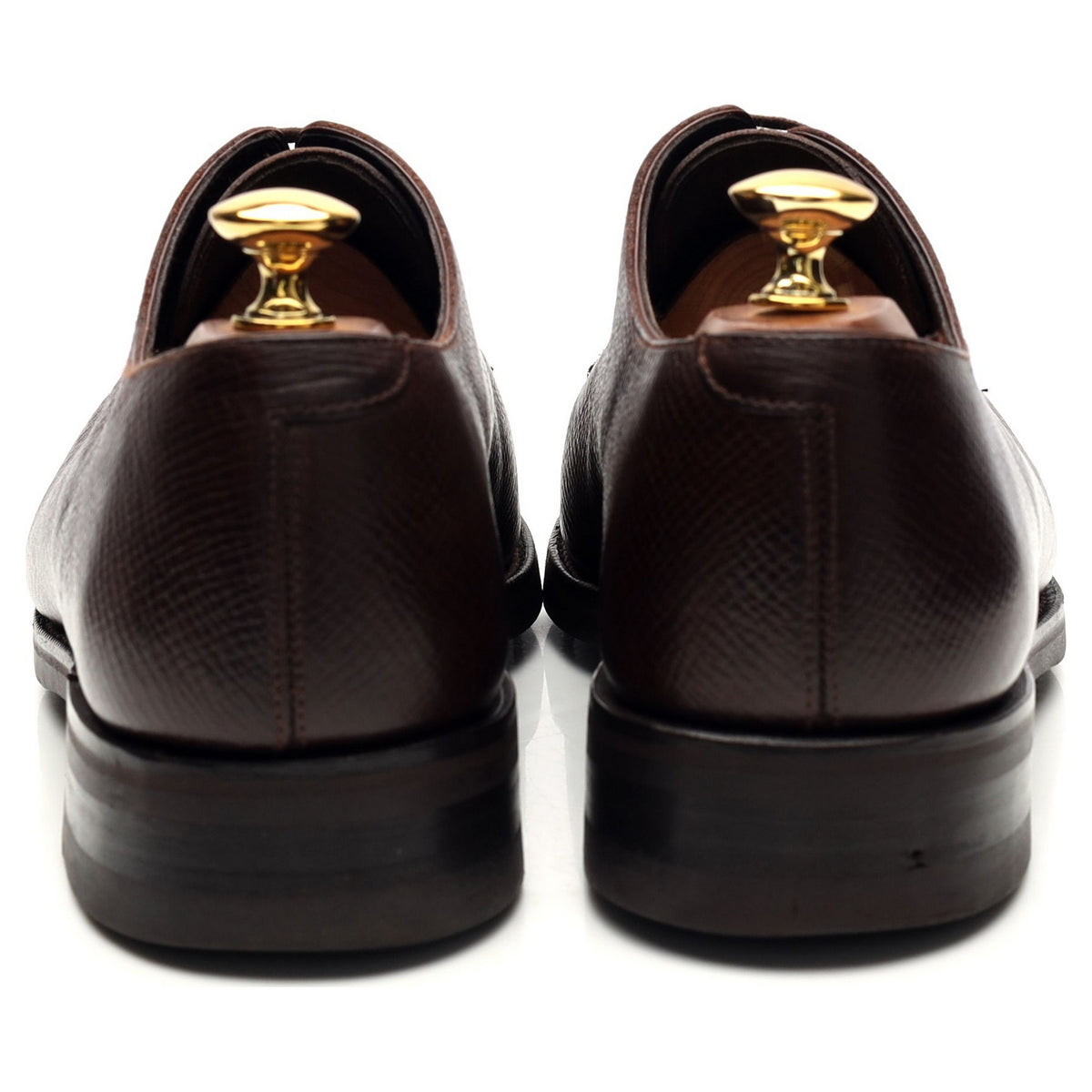 Brown Grain Leather Split Toe Derby UK 6.5