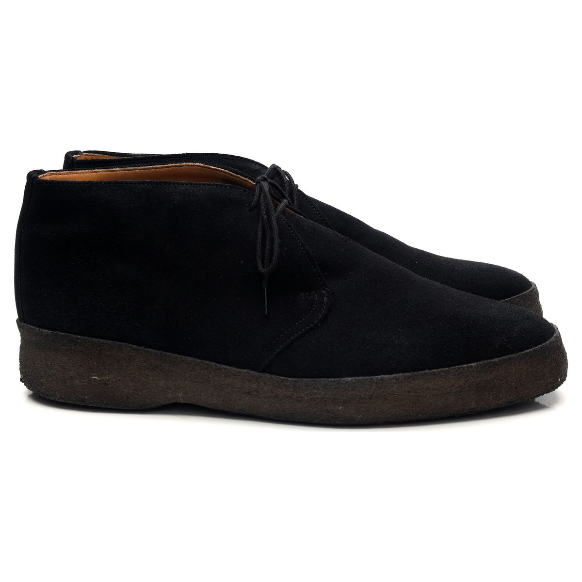 &#39;Hi-Top&#39; Black Suede Chukka Boots UK 11