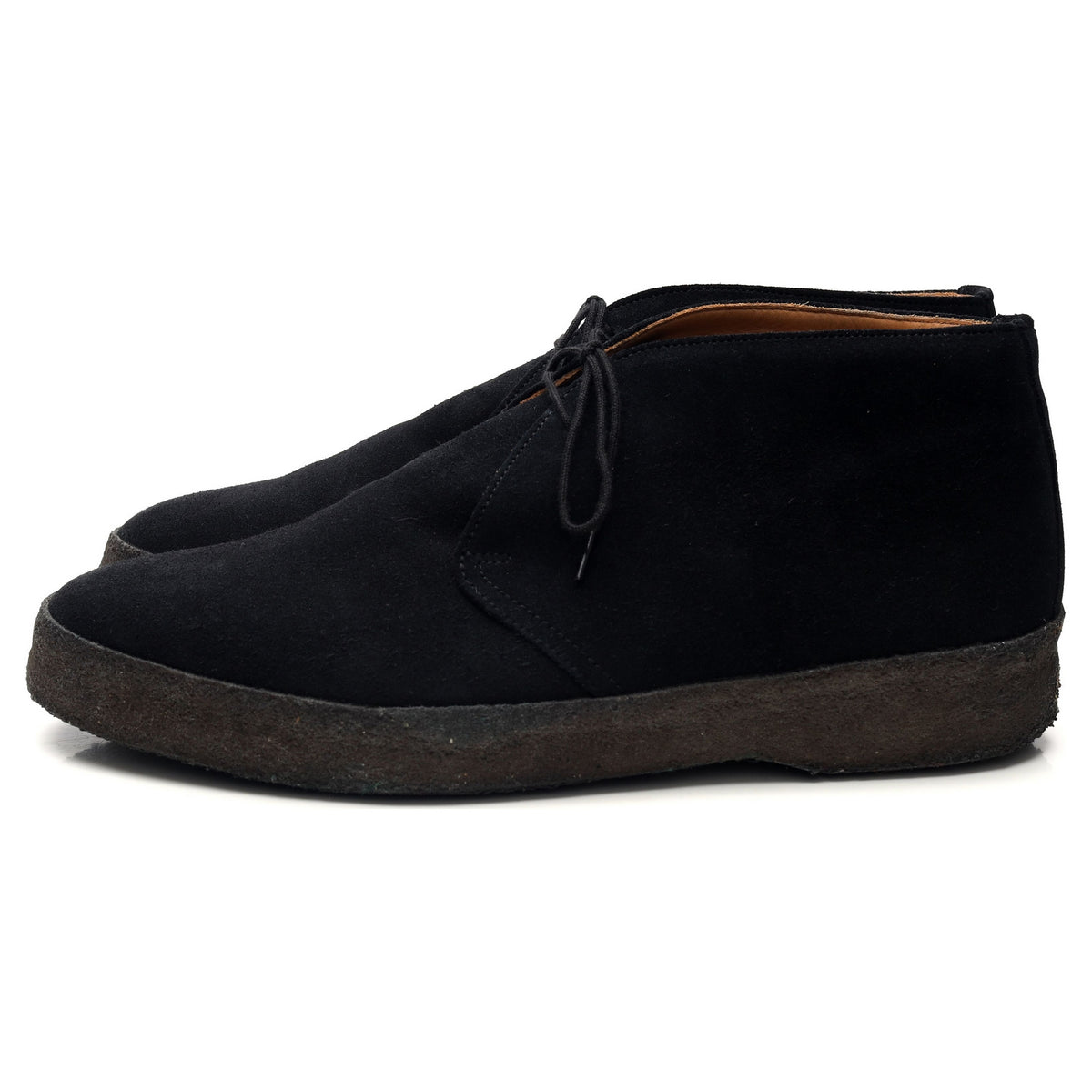 &#39;Hi-Top&#39; Black Suede Chukka Boots UK 11