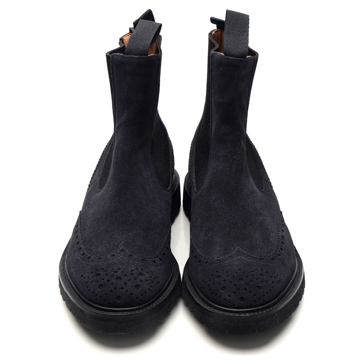 &#39;Henry&#39; Navy Blue Suede Chelsea Boots UK 6.5