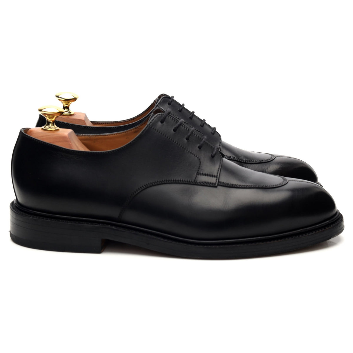 &#39;Half-Hunt&#39; Black Leather Split Toe Derby 8 E UK 8.5