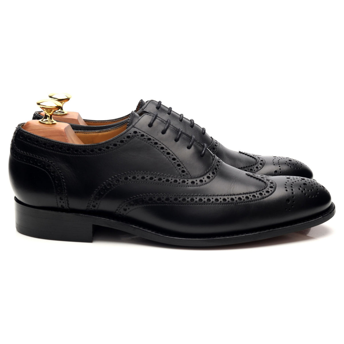 &#39;Carnaby&#39; Black Leather Oxford Brogues UK 8 F