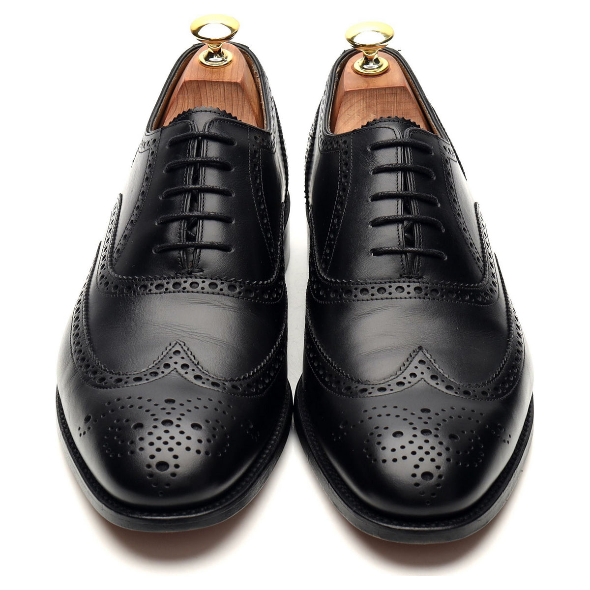 &#39;Carnaby&#39; Black Leather Oxford Brogues UK 8 F