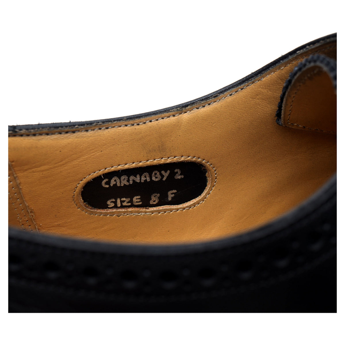 &#39;Carnaby&#39; Black Leather Oxford Brogues UK 8 F