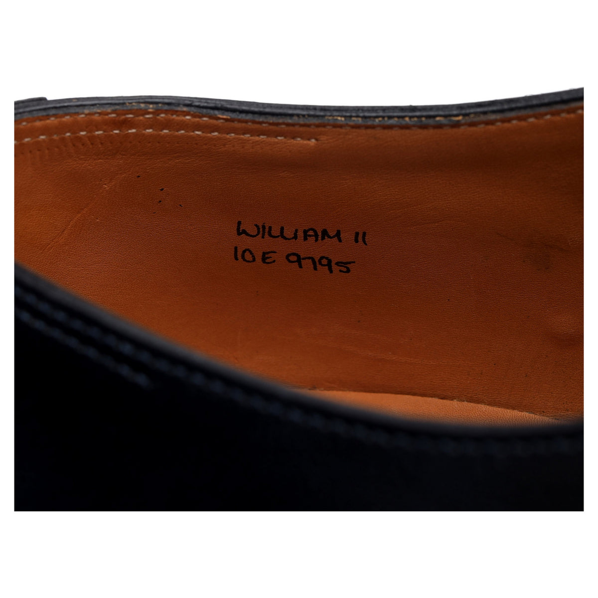 &#39;William ll&#39; Navy Blue Leather Double Monk Strap UK 10 E