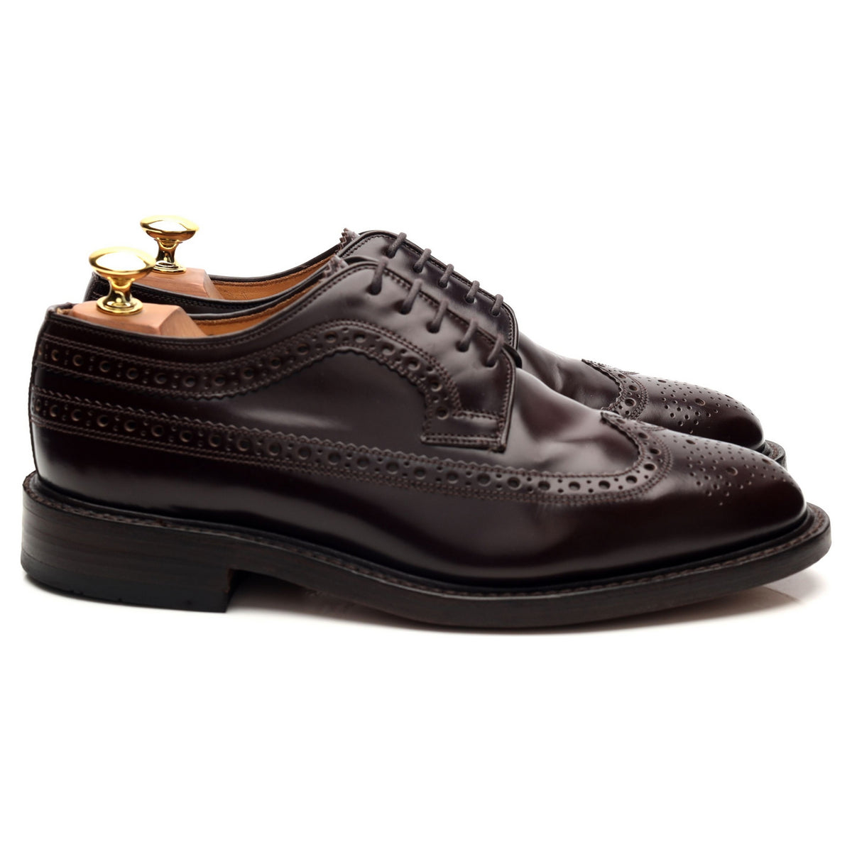 &#39;Royal Brogue&#39; Burgundy Leather Derby Brogues UK 6