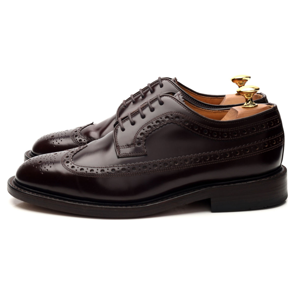 &#39;Royal Brogue&#39; Burgundy Leather Derby Brogues UK 6