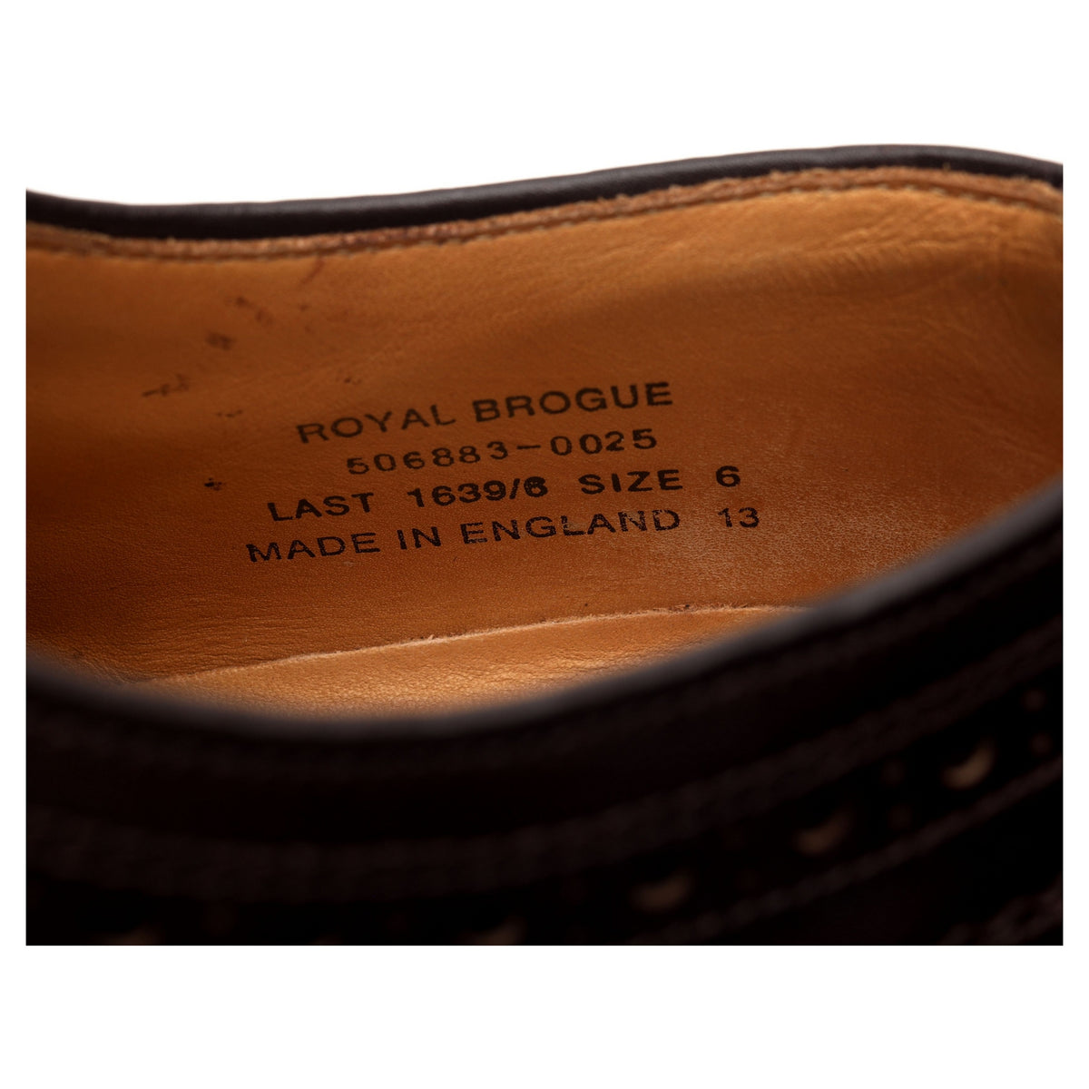 &#39;Royal Brogue&#39; Burgundy Leather Derby Brogues UK 6