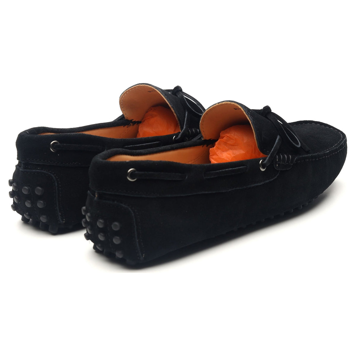 Gommino Black Suede Driving Loafers UK 8