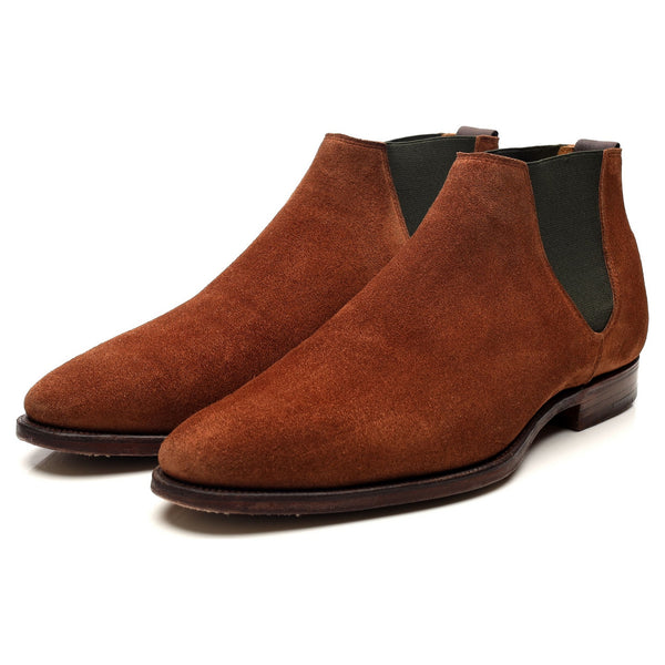Cranford 3' Tan Brown Suede Chelsea Boots UK 7 E - Abbot's Shoes