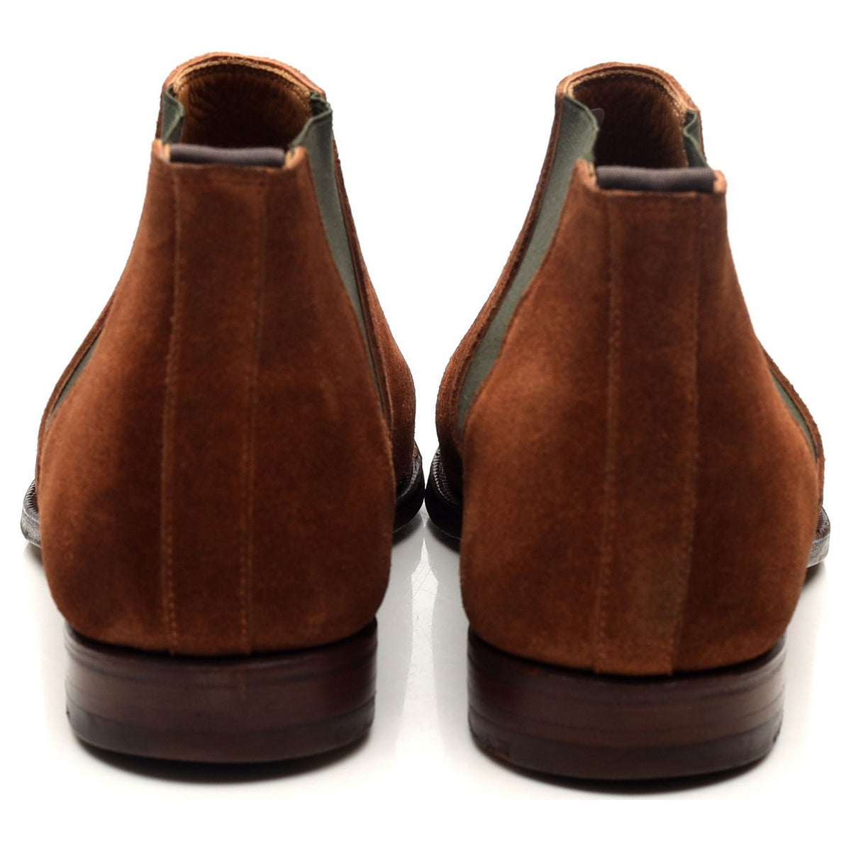 Cranford 3' Tan Brown Suede Chelsea Boots UK 7 E - Abbot's Shoes