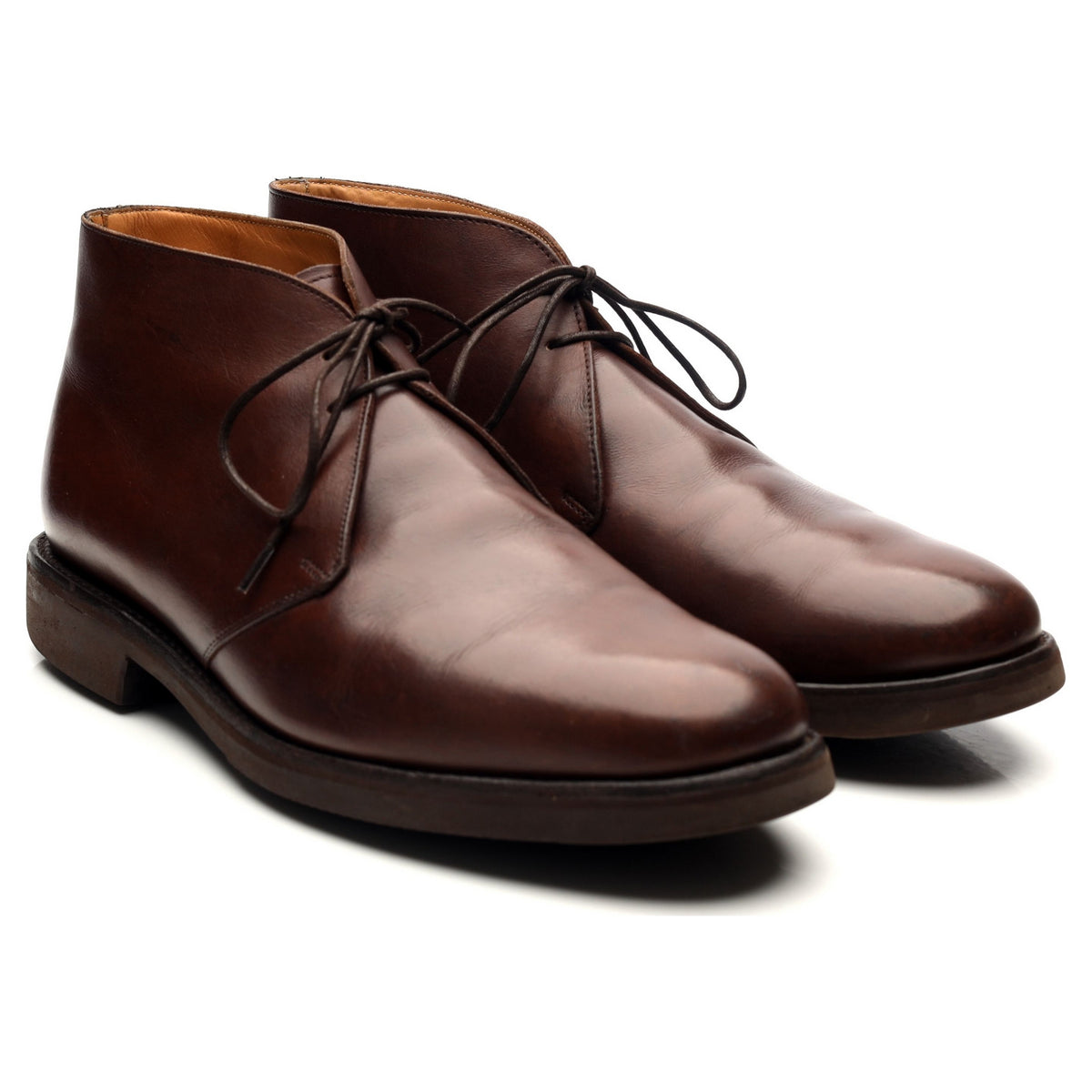 &#39;148726&#39; Brown Leather Chukka Boots UK 8.5 F