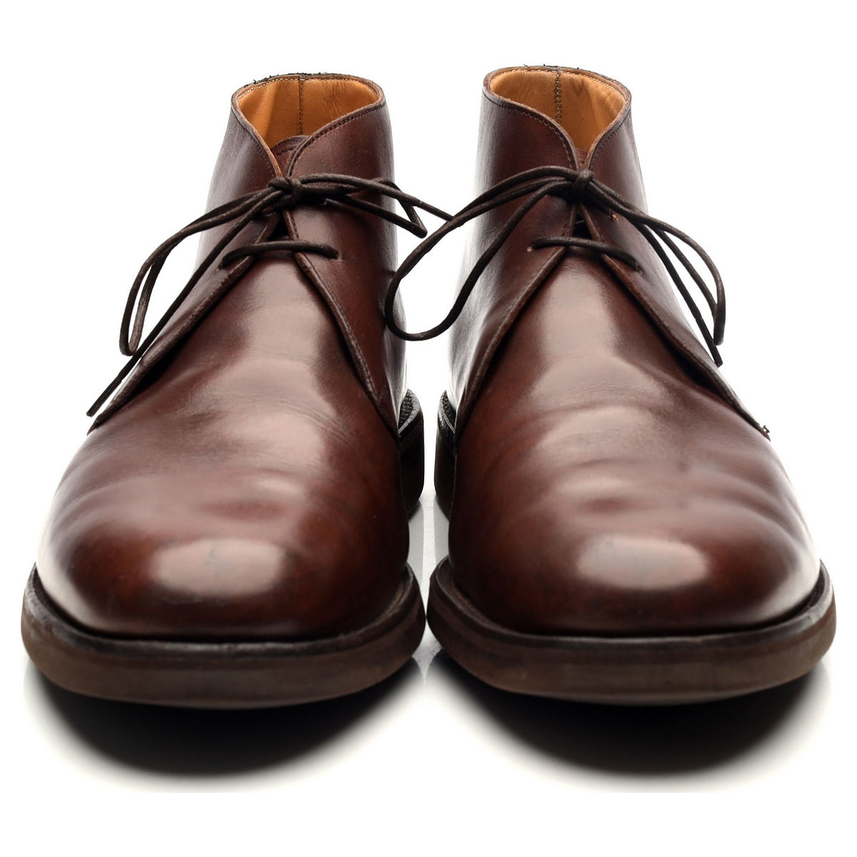&#39;148726&#39; Brown Leather Chukka Boots UK 8.5 F