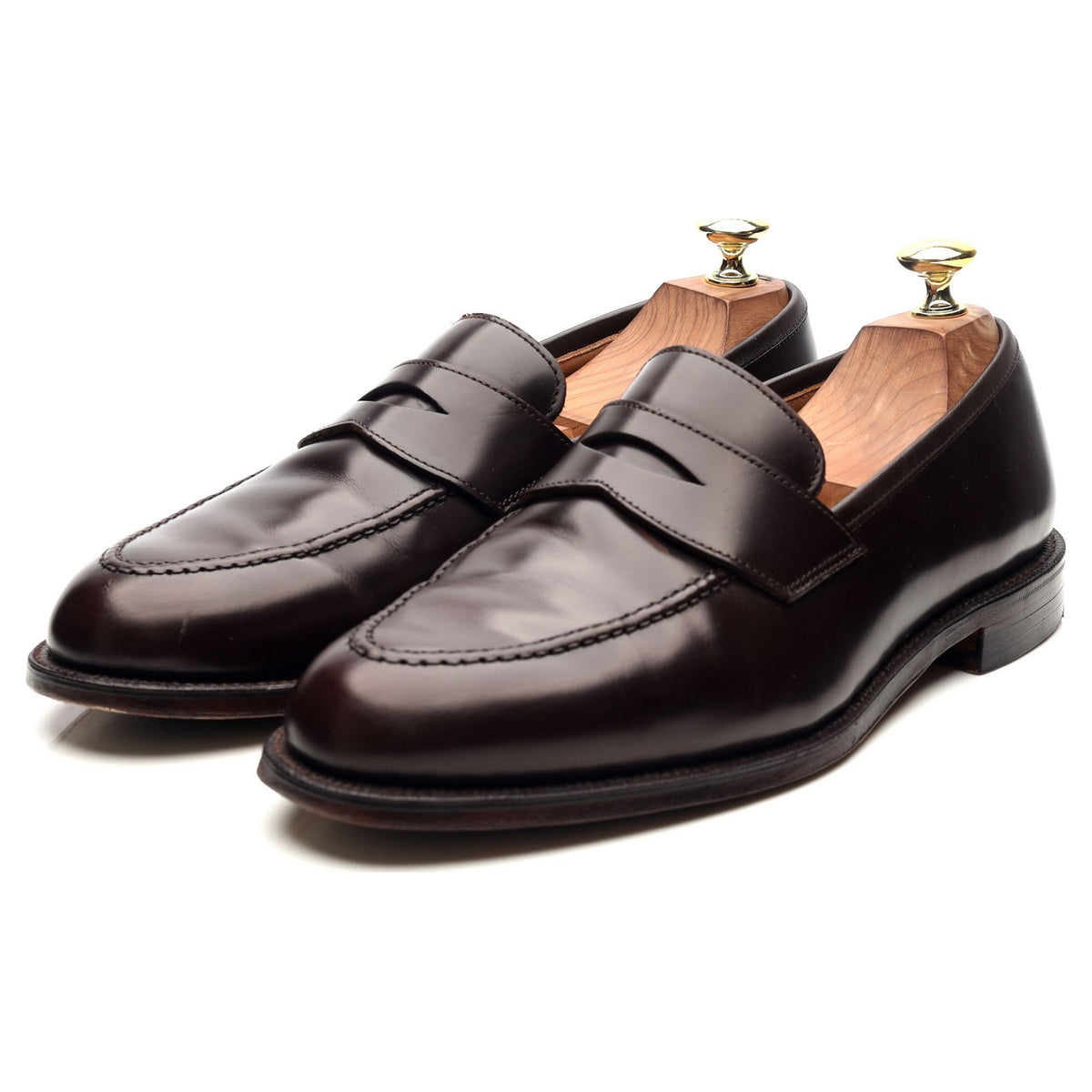 &#39;Henley 3&#39; Burgundy Leather Loafers UK 7.5 E