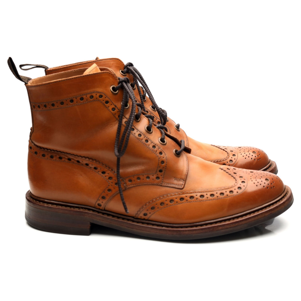 1880 &#39;Bedale&#39; Tan Brown Leather Boots UK 8 G