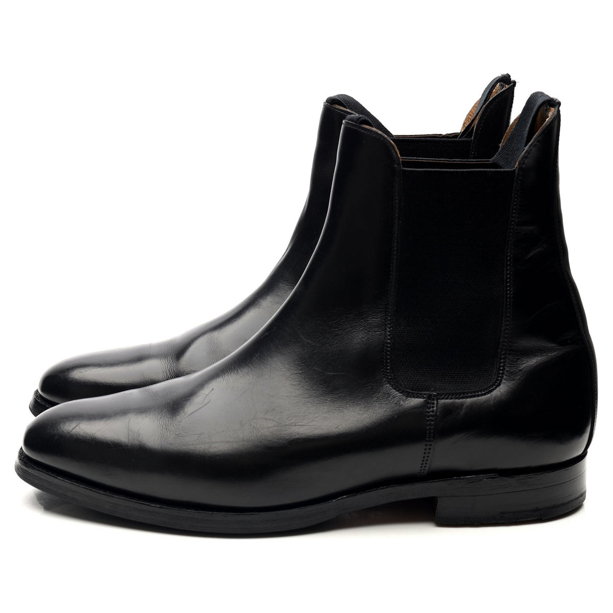 &#39;Lambourn&#39; Black Leather Chelsea Boots UK 9